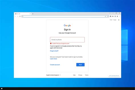 Can't log in to email account .